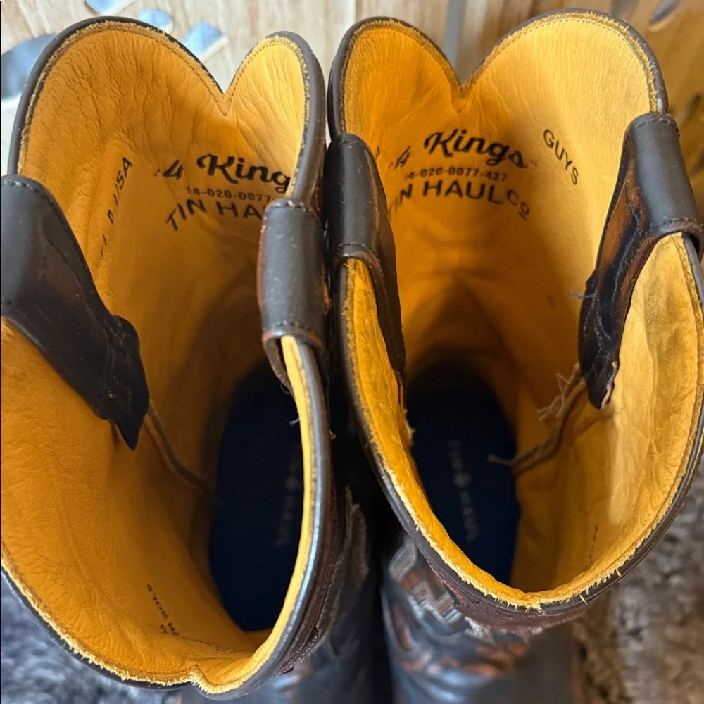 Tin Haul Western Leather Boots - Brown - Picture 8 of 11